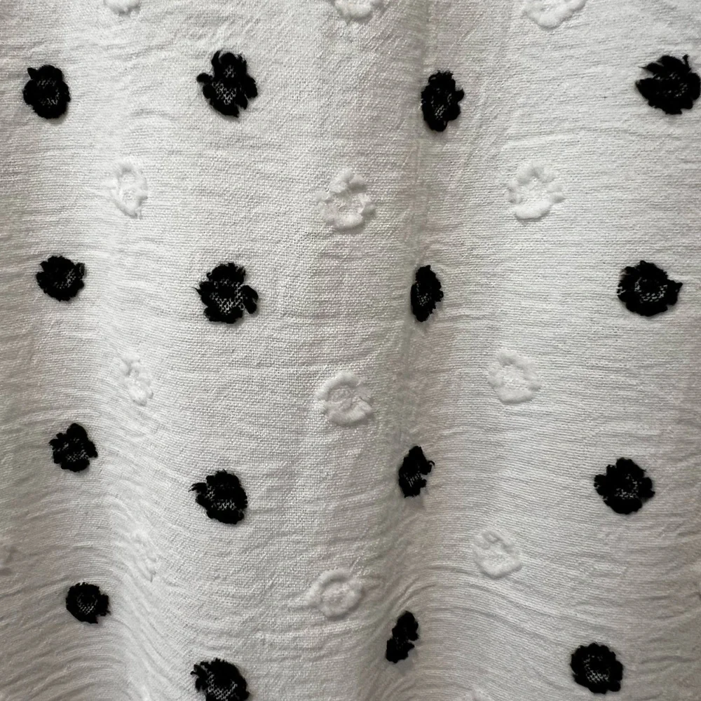 Unbranded Women XL White/Black Polka Dot Maxi Dress Sleeveless Pockets Lined